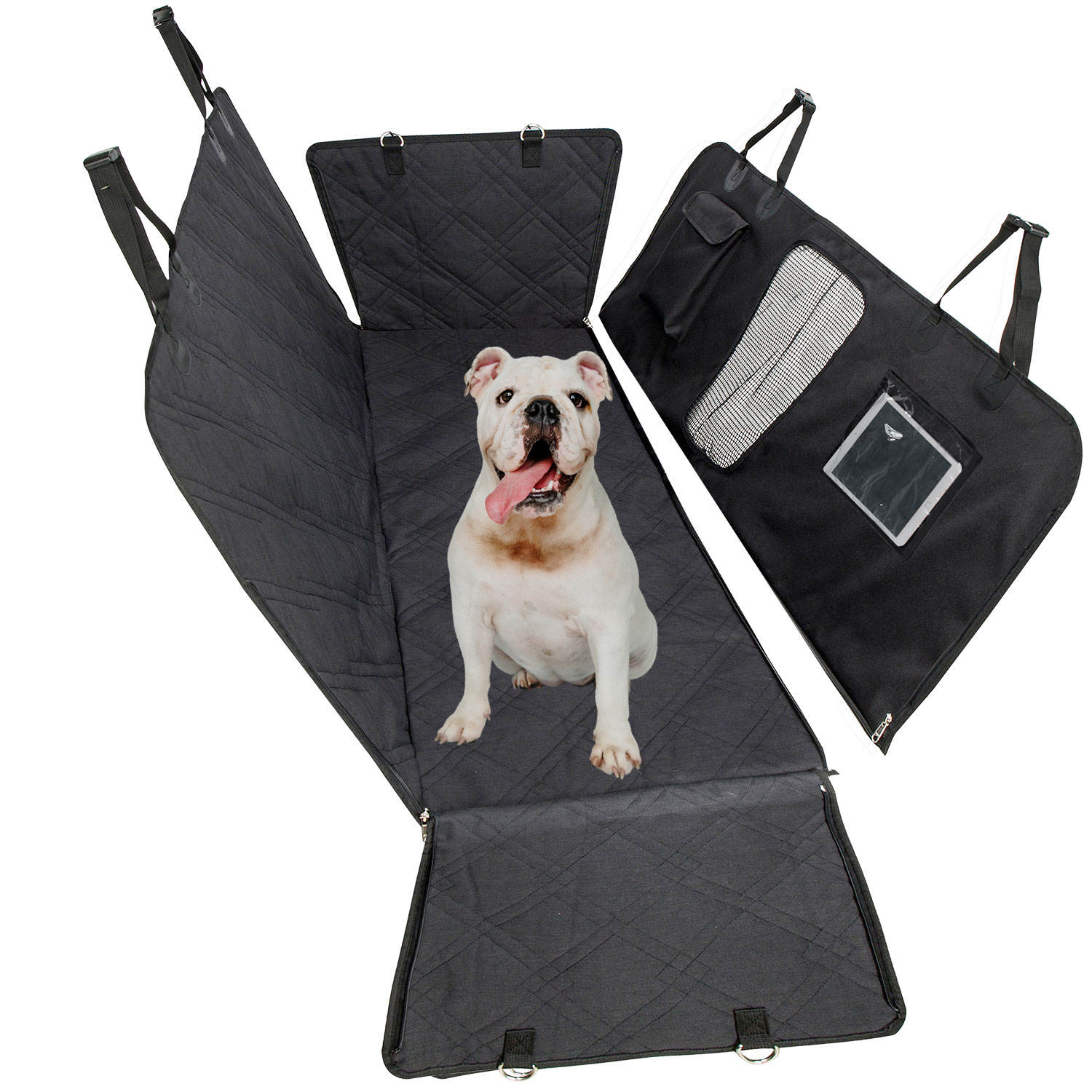 Luxury Waterproof Protector Active Pets Dog Car Seat Cover for Back Seat - Delicate Leather