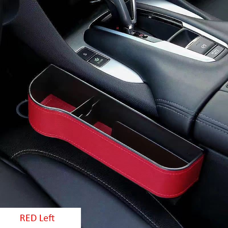 Car Seat Gap Filler Organizer, Custom For All Cars, Multifunctional Car Seat Gap Organizer with Cup Holder - PU Leather Seat Console Storage Box (1PCS) - Delicate Leather
