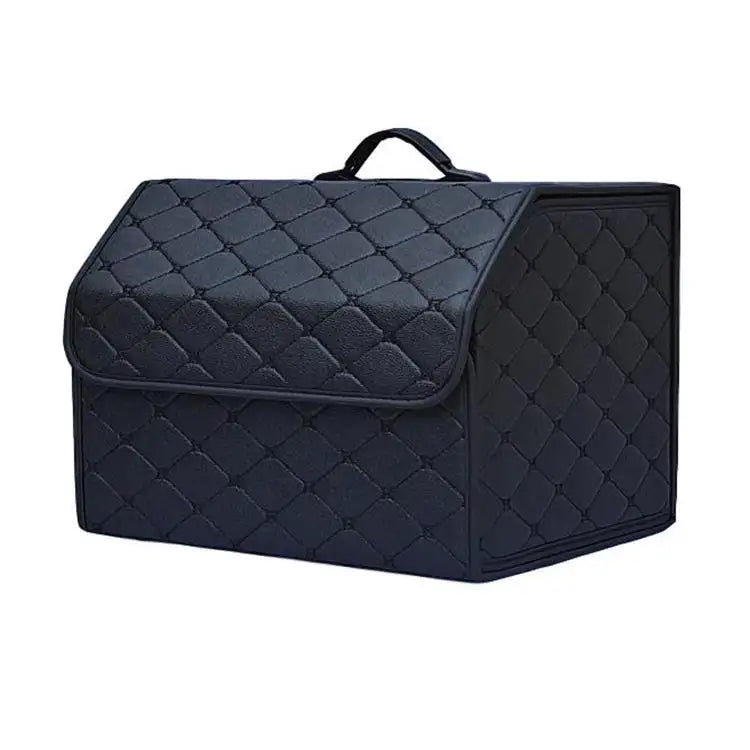 Personalized Car Trunk Storage Box, a Multi-functional Folding Gift Box Featuring Custom Printed Logos - Delicate Leather