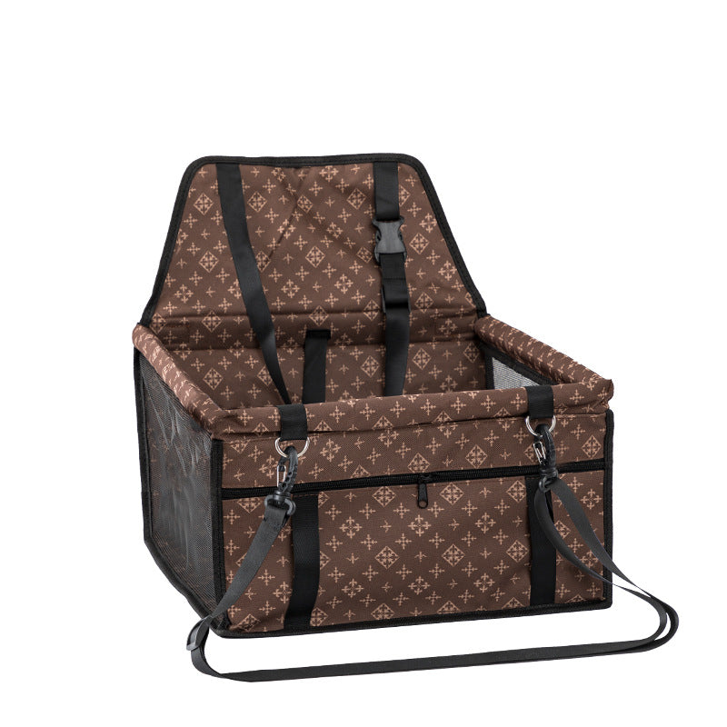 Dog Car Booster Seat - Safe Travel Artifact, Portable Pet Car Seat Cover for Dogs and Cats - Delicate Leather