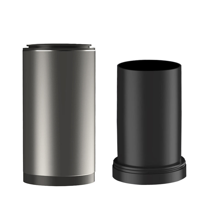 Durable Alloy Aluminum Portable Auto Trash Can - Car Rubbish Bin with Vinyl Plastic Bag, Car Accessories - Delicate Leather