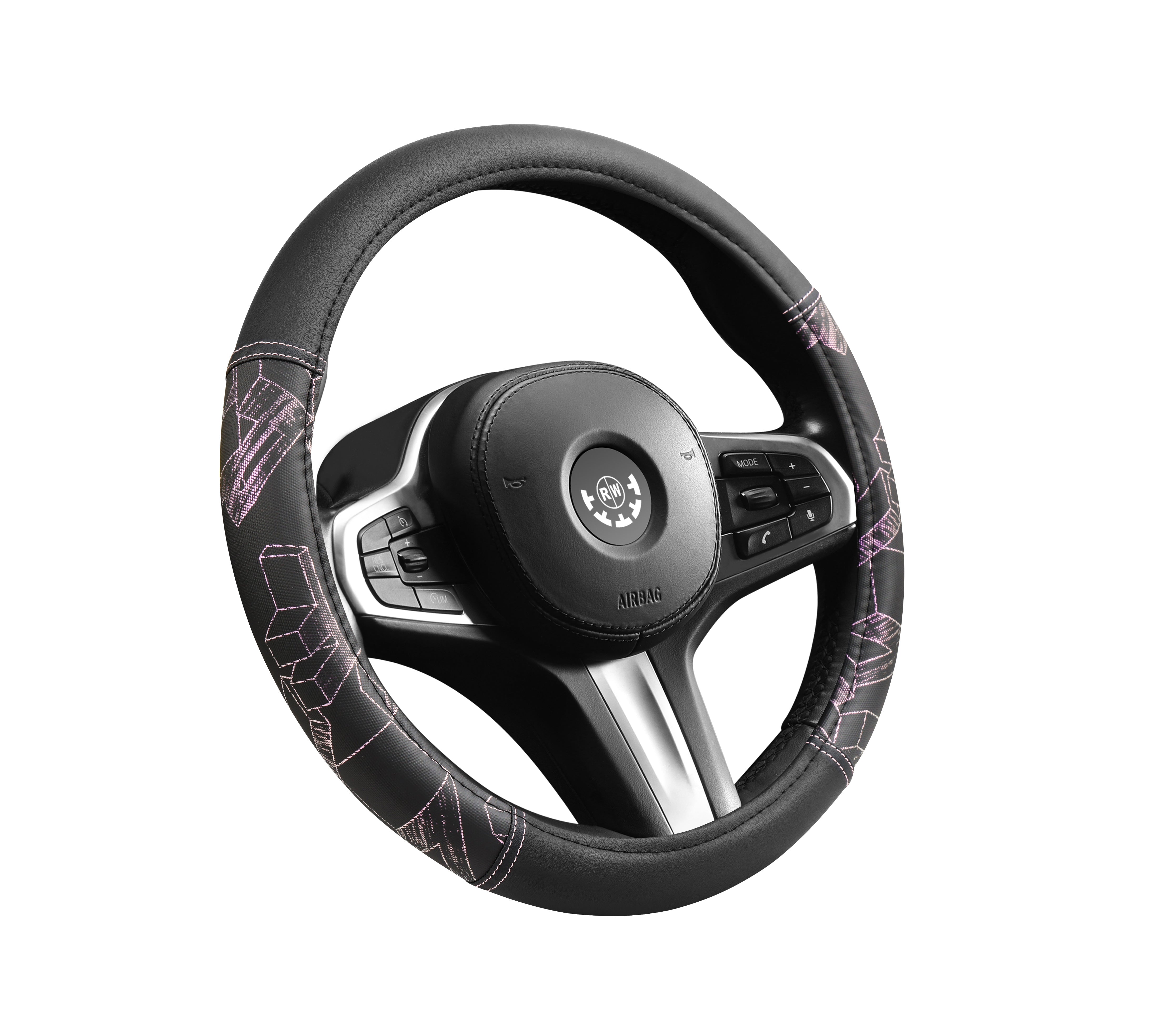 14-15 Inch Novelty Design Car Steering Wheel Covers - Delicate Leather