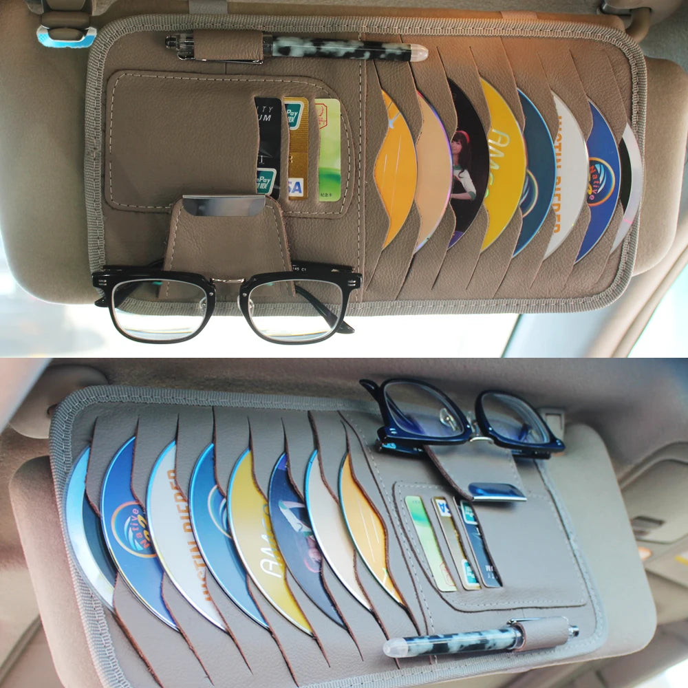 Car CD DVD Holder Disc PU Leather Storage Media Case