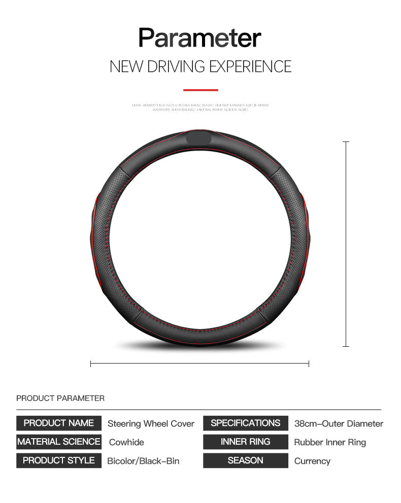 Quality Assurance Car Steering Wheel Cover - Leather - Delicate Leather