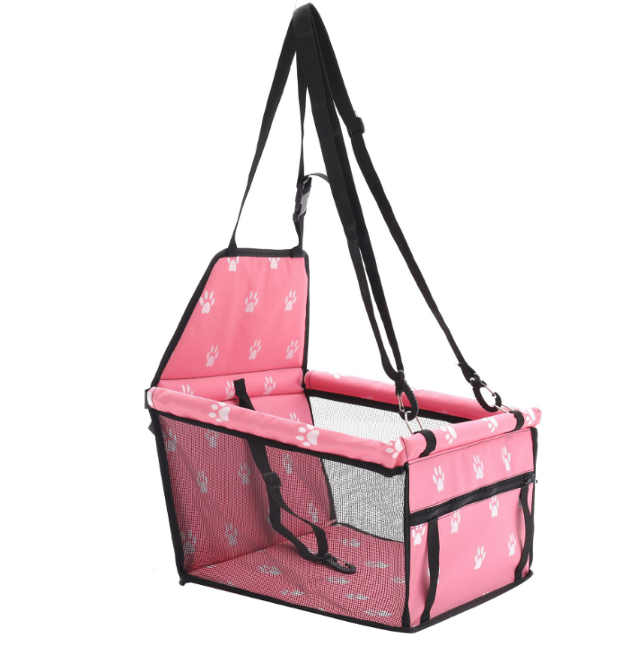 Customized Logo Folding Front Cover Bag Pet Hammock Dog Booster Seat Car Seat - Delicate Leather