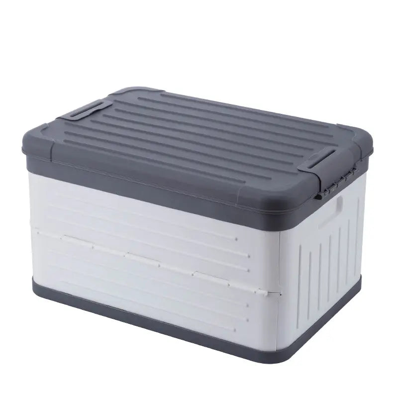 Professional Collapsible Storage Bin with Stackable Utility Design - Delicate Leather