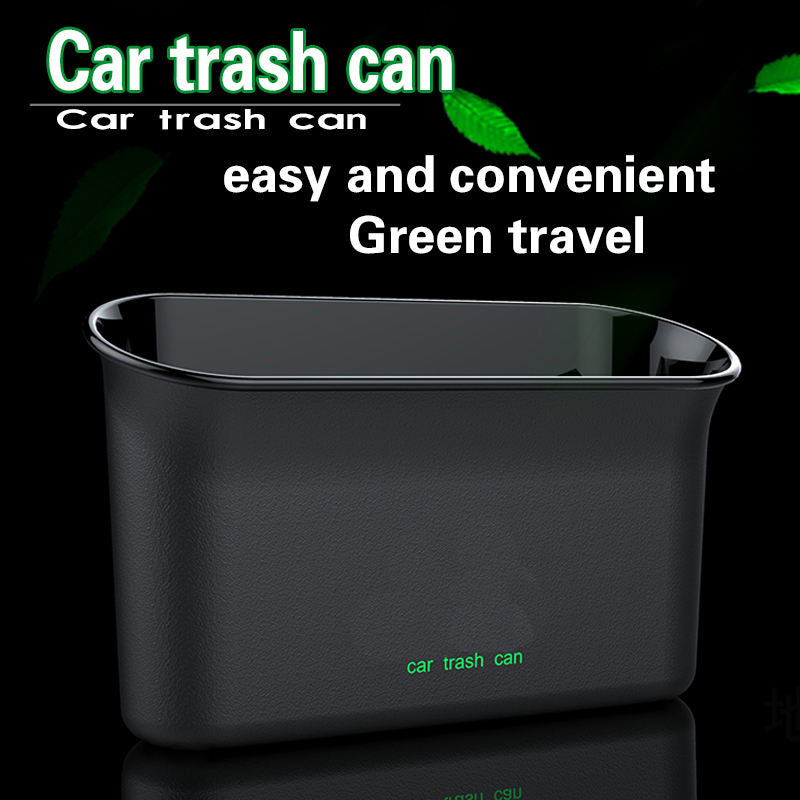 Foldable Waterproof Car Trash Can with Cup Holder | Delicate Leather - Delicate Leather