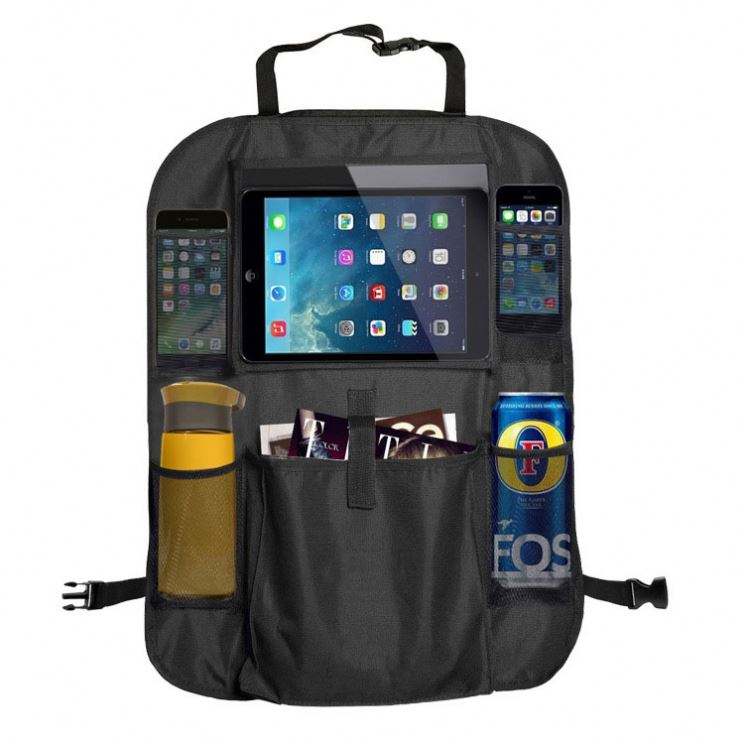 600D Oxford Cloth Auto Seat Protector - Travel Car Back Seat Organizer for Kids, Custom Fit For Your Cars, Car Accessories - Delicate Leather