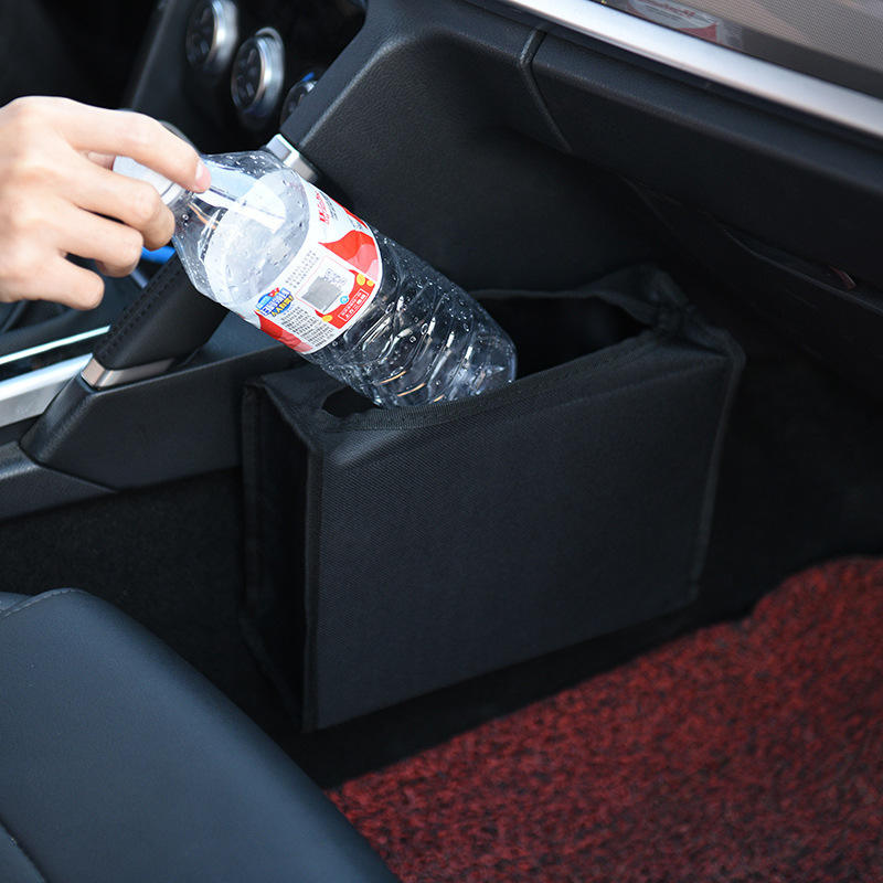 Multi-Functional Car Storage Bag - Car Garbage Bag Bucket and Trash Can, Car Accessories - Delicate Leather