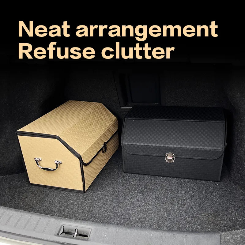 Premium PU Leather Foldable Storage Box - Stylish and Functional - Delicate Leather