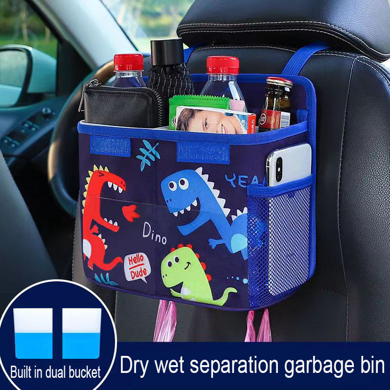 Foldable Cartoon Car Seat Back Ice Bag - Insulated Cooler Storage Hanging Bag with Cooler Bag, Custom Fit For Your Cars - Delicate Leather