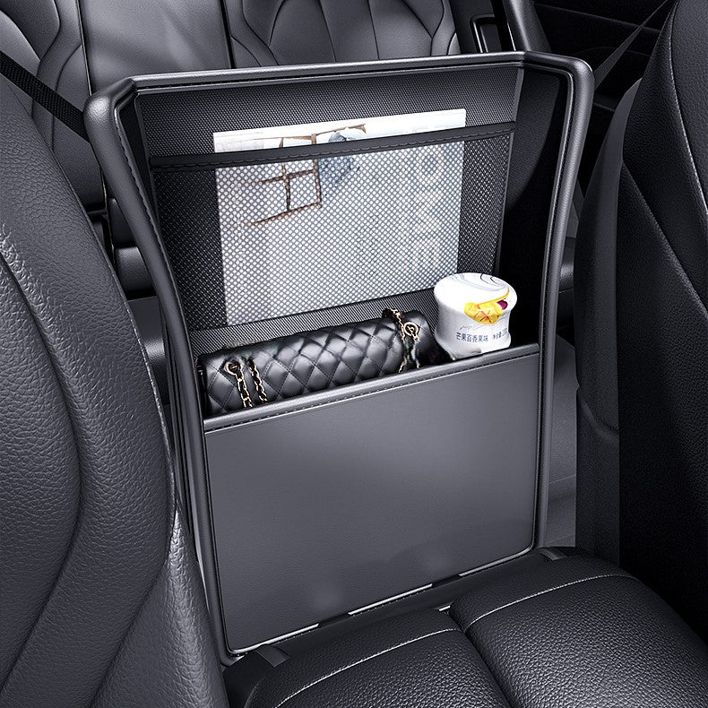 Purse Holder for Car - Net Pocket Handbag Holder - Delicate Leather