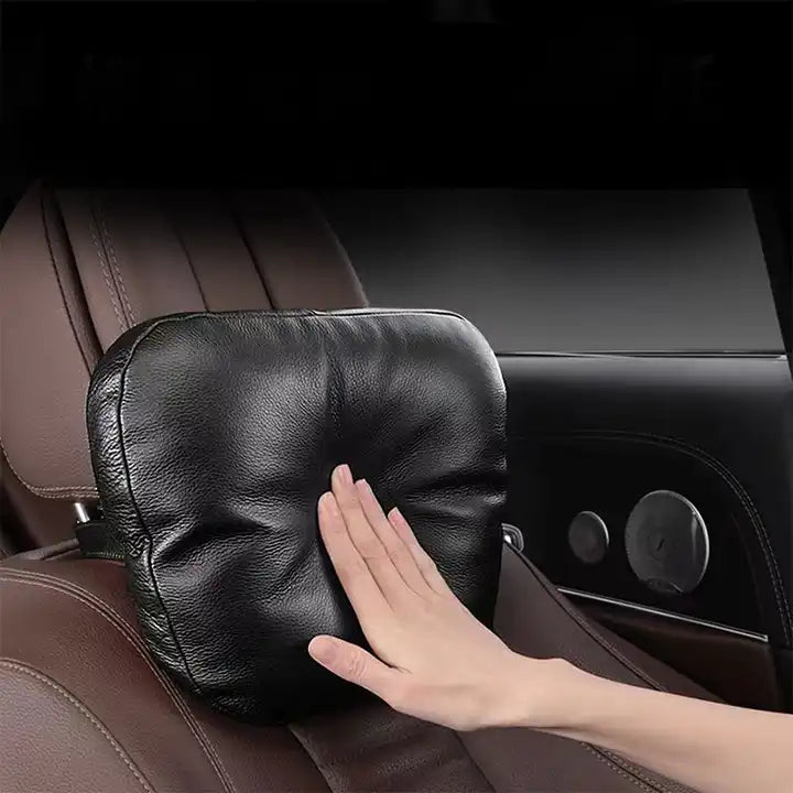 Discover Exceptional Luxury in our Brand New High-Quality Leather Full Set Car Seat Headrest Neck Pillow - Delicate Leather