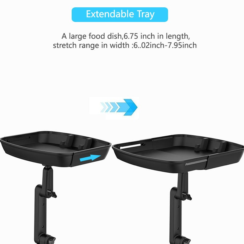 360° Rotating Adjustable Car Drink Cup Holder with Tray - Multifunctional Storage Car Cup Mount Holder Expander, Custom fit for Car - Delicate Leather