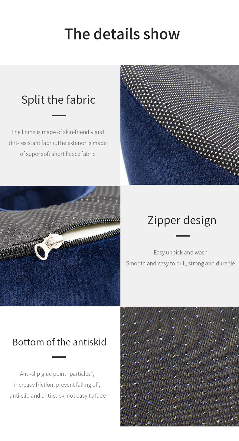 High-Quality Foam Seat Cushion - Coccyx Orthopedic Memory Foam Cushion for Office Chair - Delicate Leather
