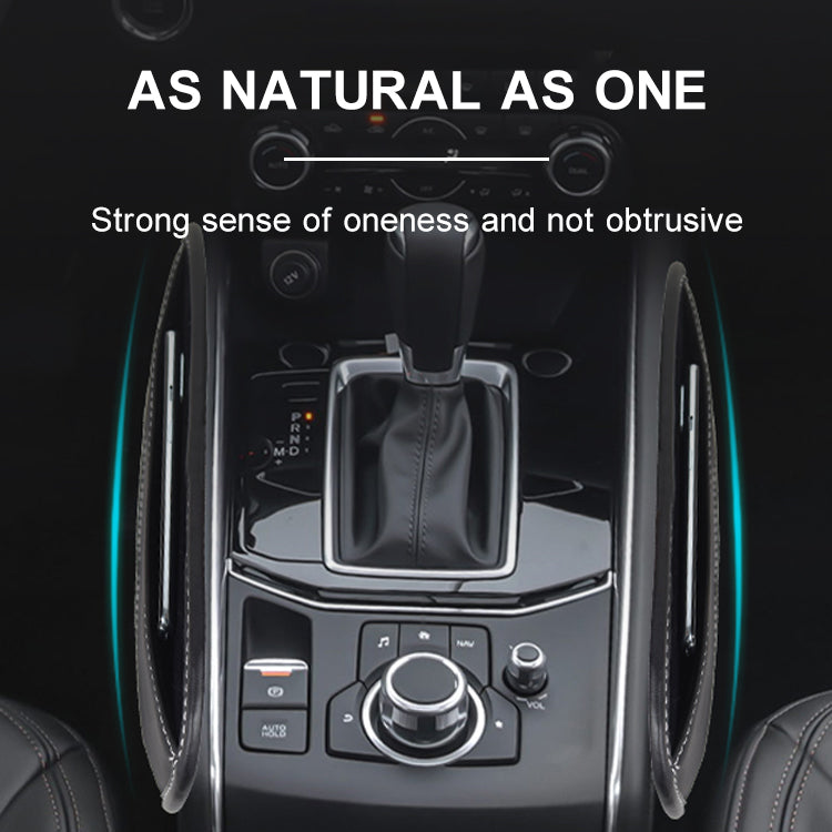 PU Leather Auto Console Catcher Gap Filler - Multifunctional Car Seat Gap Organizer and Car Interior Accessory, Custom For All Cars - Delicate Leather