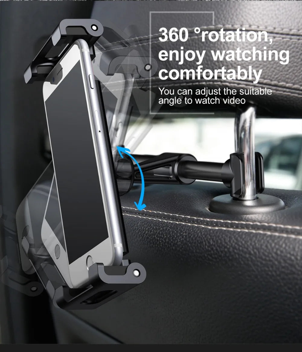 Car Back Seat Mount Tablet Car Holder - Delicate Leather