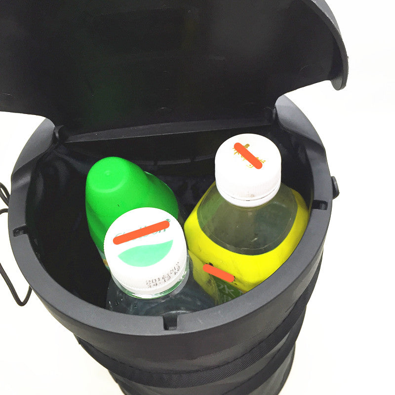 Car Trash Can Portable Garbage Bin, Small Garbage Can for Storage and Organization - Delicate Leather