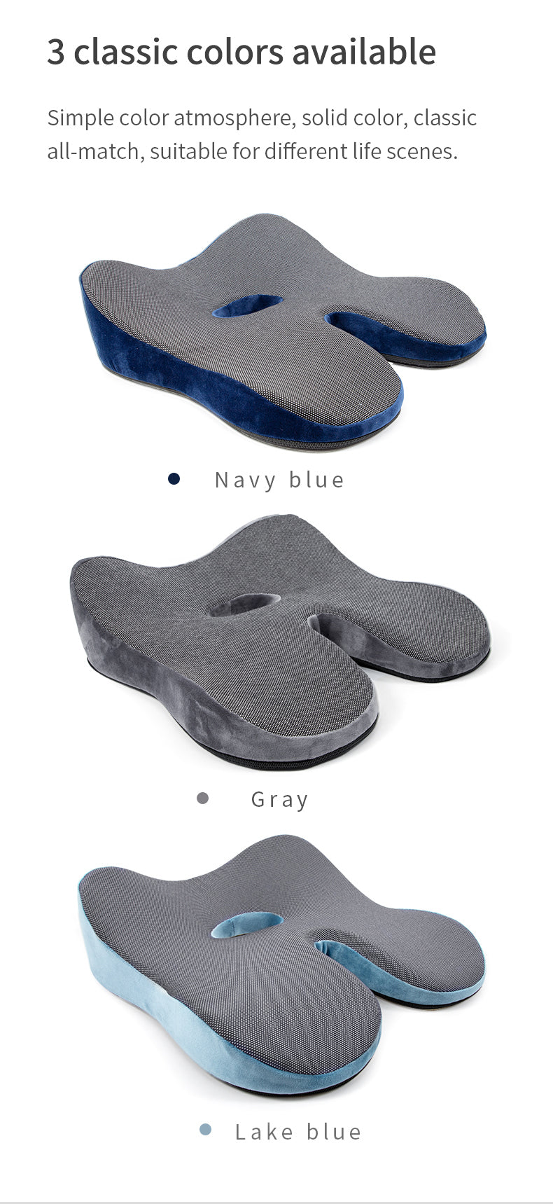 High-Quality Foam Seat Cushion - Coccyx Orthopedic Memory Foam Cushion for Office Chair - Delicate Leather