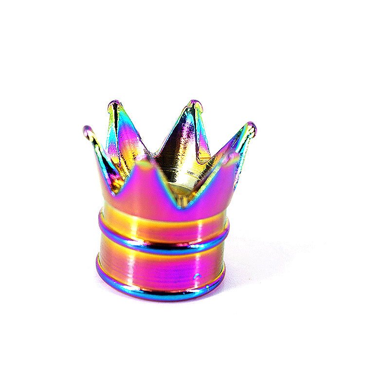 Universal Crown Style Car Tire Air Valve Stem Caps - Auto Wheel Stem Air Valve Dust Covers - Motorcycle Car Accessories - Delicate Leather