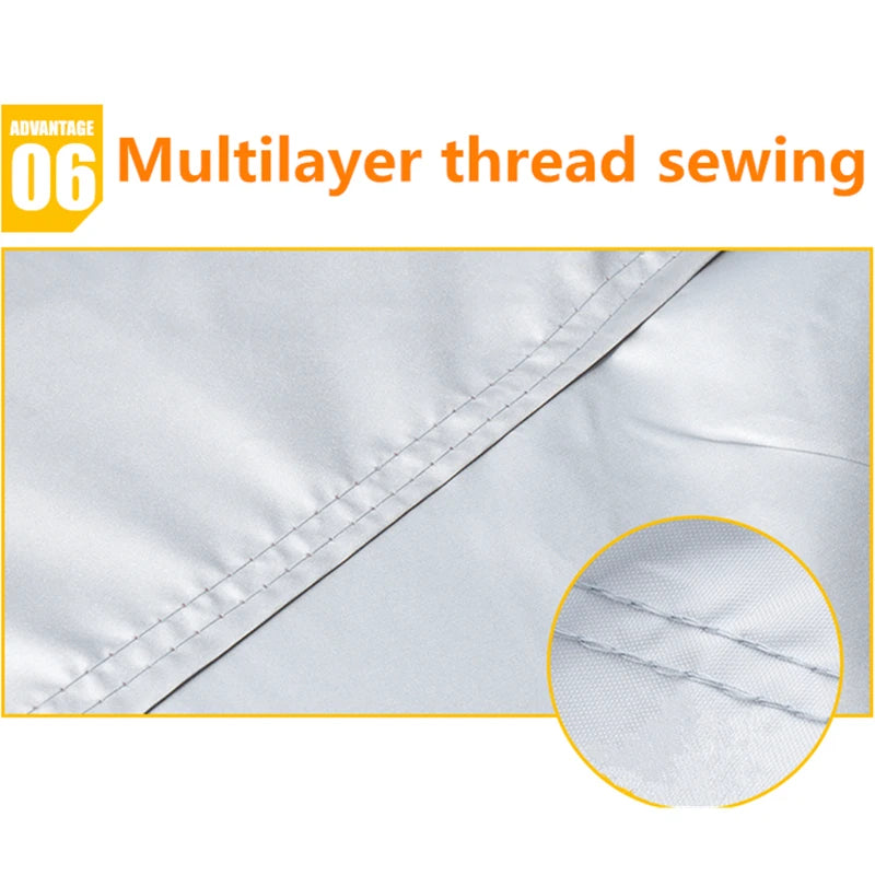 Car Cover Outdoor Protection Full Exterior Snow Cover Sunshade Dustproof Universal for Hatchback Sedan SUV - Delicate Leather