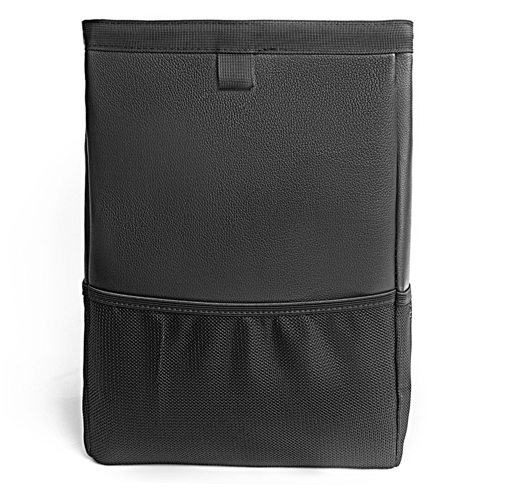Luxury Foldable Leather Auto Garbage Bag - Hanging Headrest Large Car Trash Can for Backseat, Car Accessories - Delicate Leather