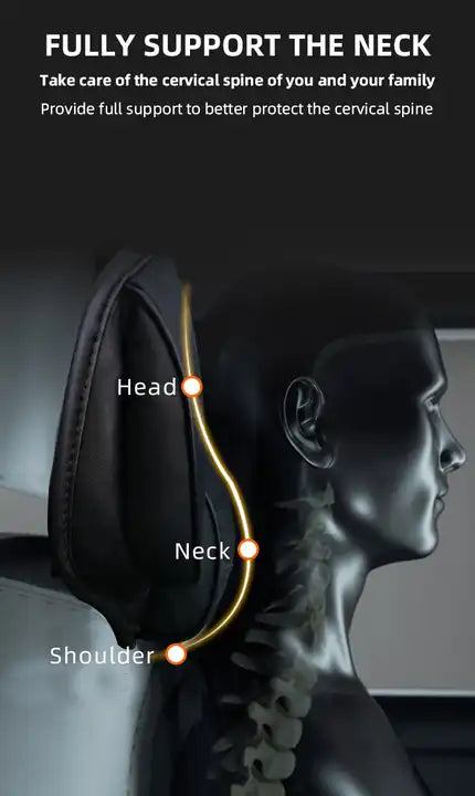 Elevate Your Driving Experience with the Upscale and Stylish Car Neck Pillow - Crafted from Leather and Memory Foam - Delicate Leather