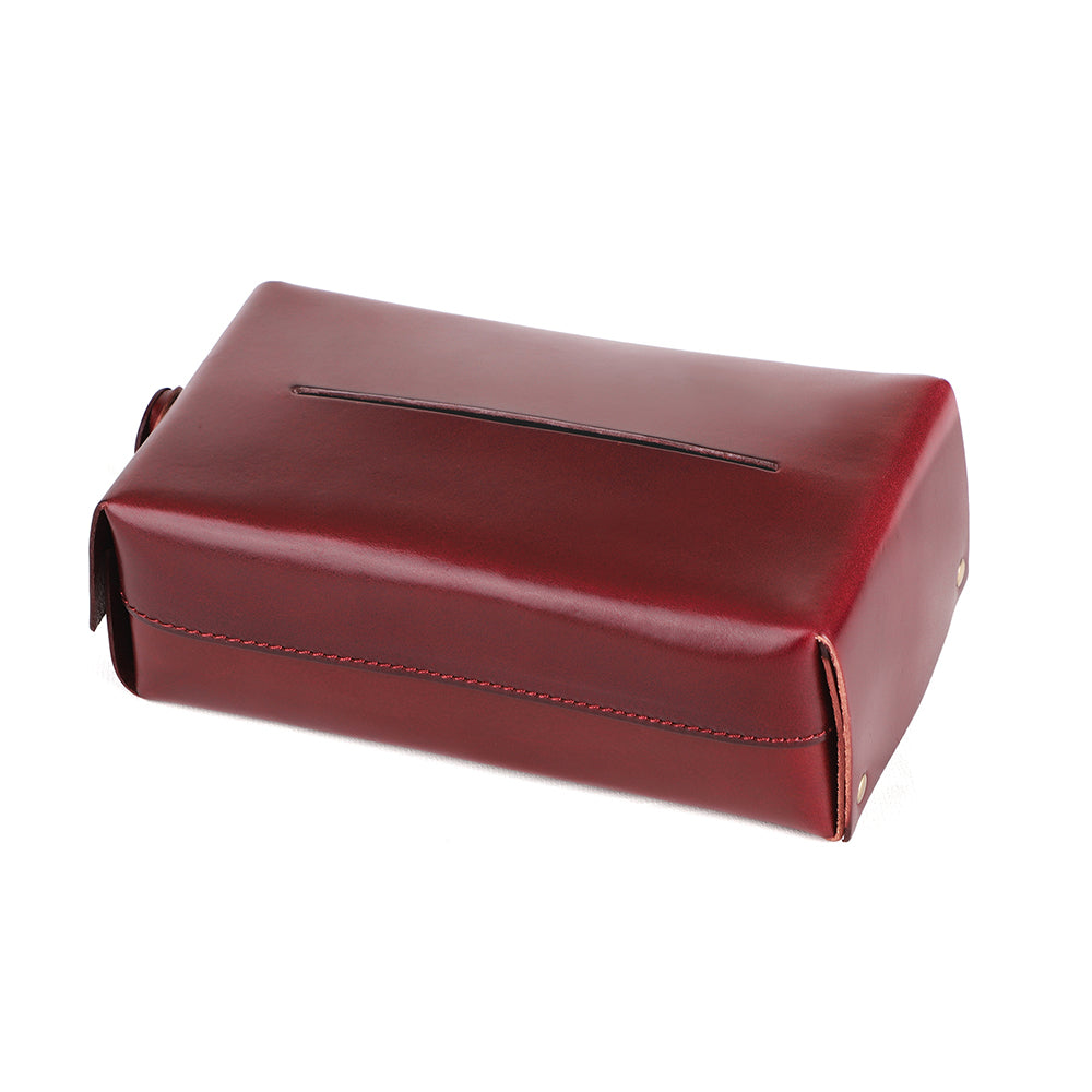 Vintage Genuine Leather Tissue Holder Case | Elegant Leather Tissue Box Storage