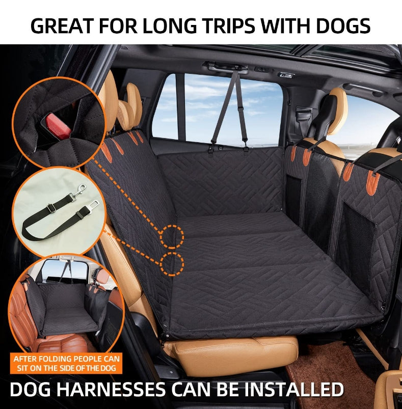 Multi-purpose Hammock Dog Car Seat Protector - Foldable, Scratch-proof Pet Dog Car Seat Cover - Delicate Leather