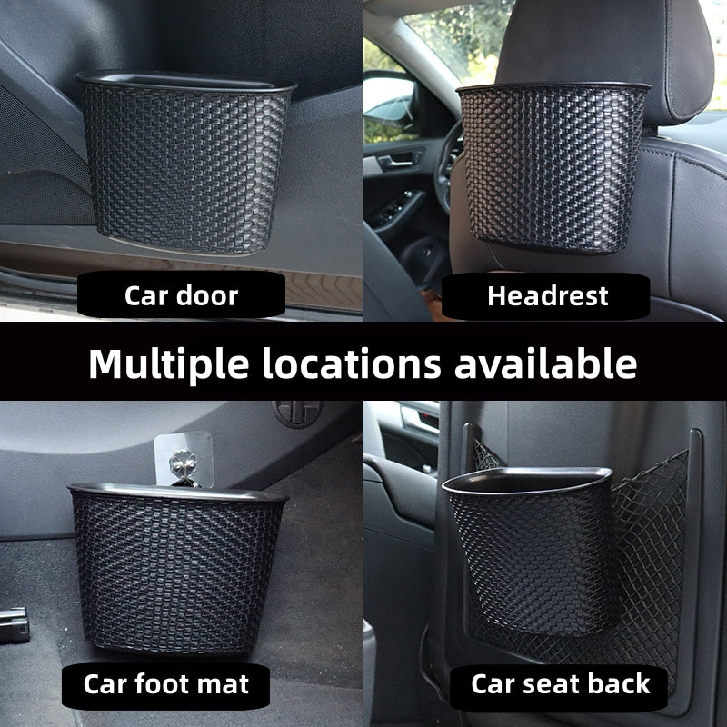 Bulk Stock Auto Interior Accessories - Vehicle Seat Storage Trash Box - Delicate Leather