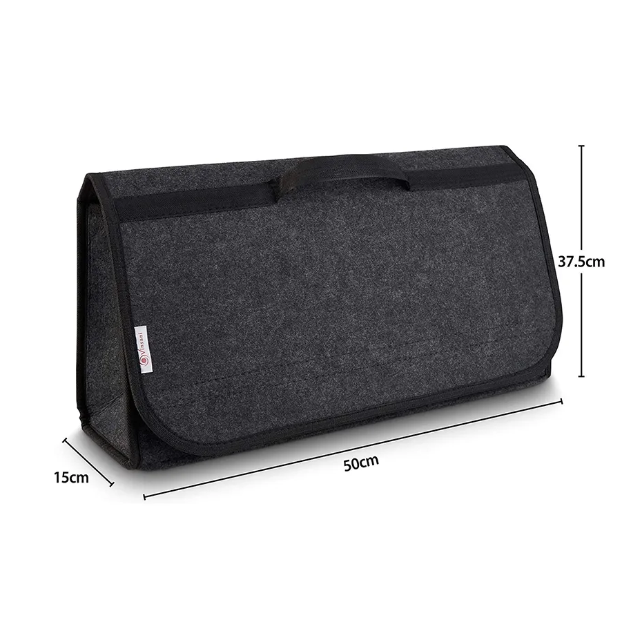 High-Quality Car Trunk Tool Bag - Felt Foldable Car Accessories Organizer Cargo Storage Bag