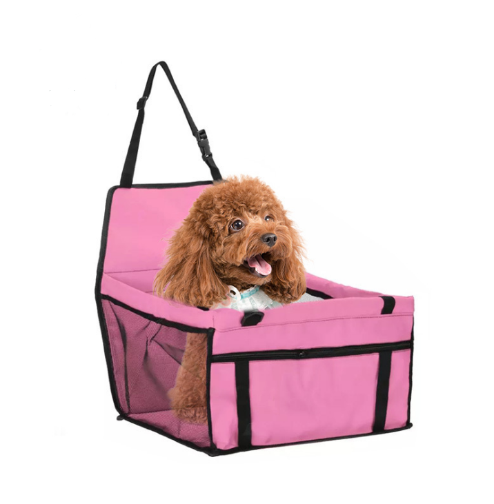 Customized Logo Folding Front Cover Bag Pet Hammock Dog Booster Seat Car Seat - Delicate Leather