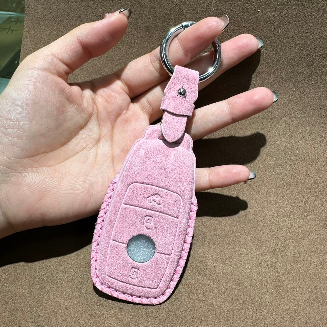 Leather Car Key Case - Protective Key Cover for Auto Accessories - Delicate Leather