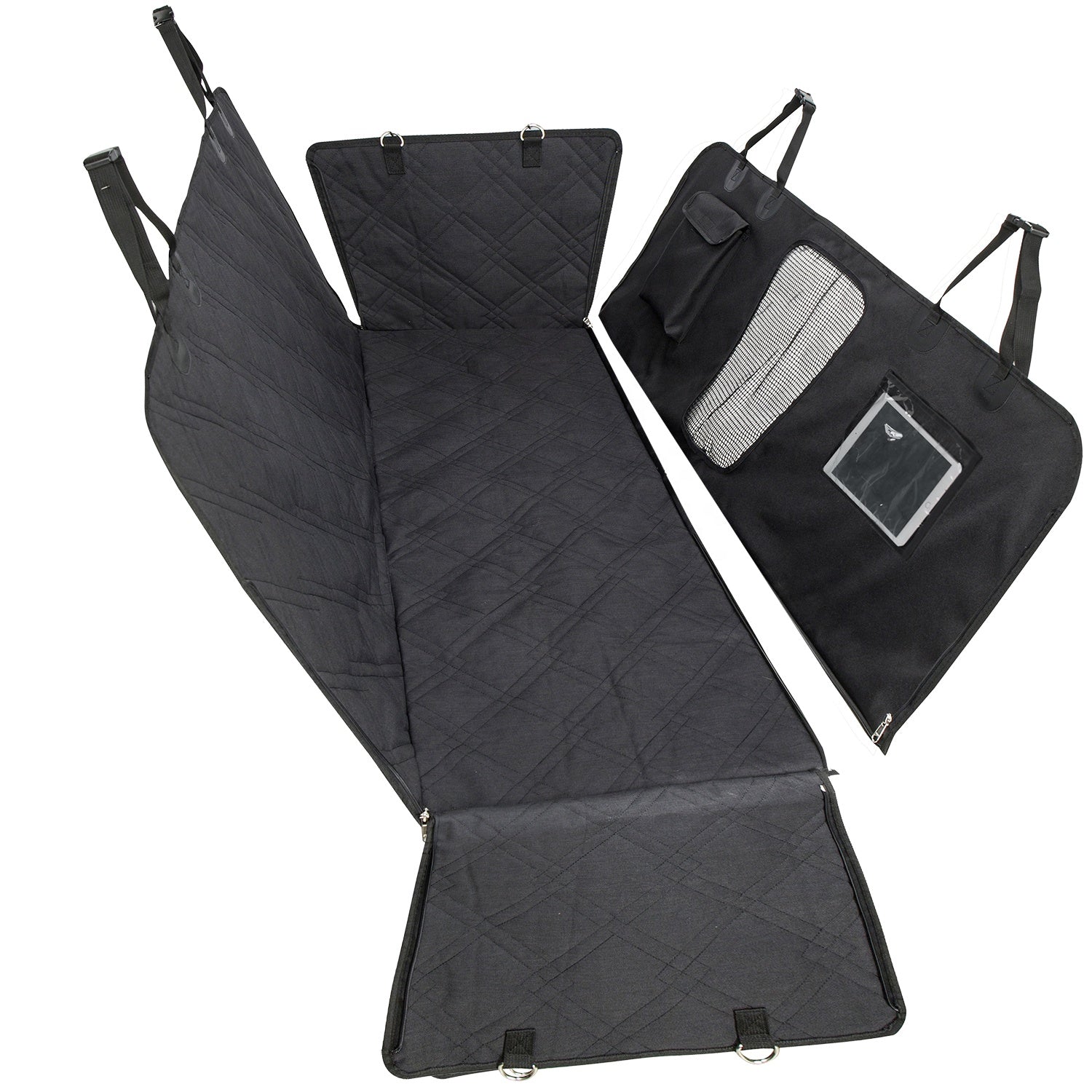 Luxury Waterproof Protector Active Pets Dog Car Seat Cover for Back Seat - Delicate Leather