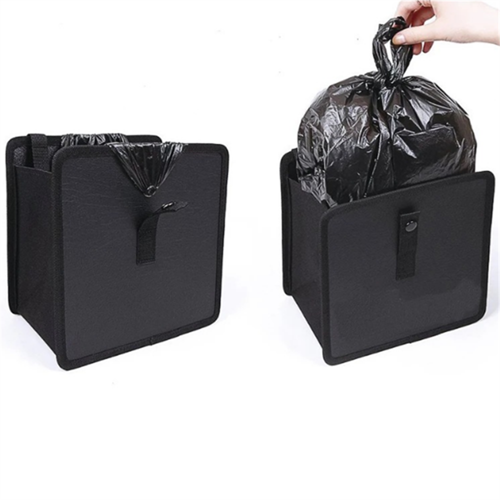 Car Accessories Organizers Garbage Can Portable Waterproof Litter Hanging Seat Trash Bin - Delicate Leather