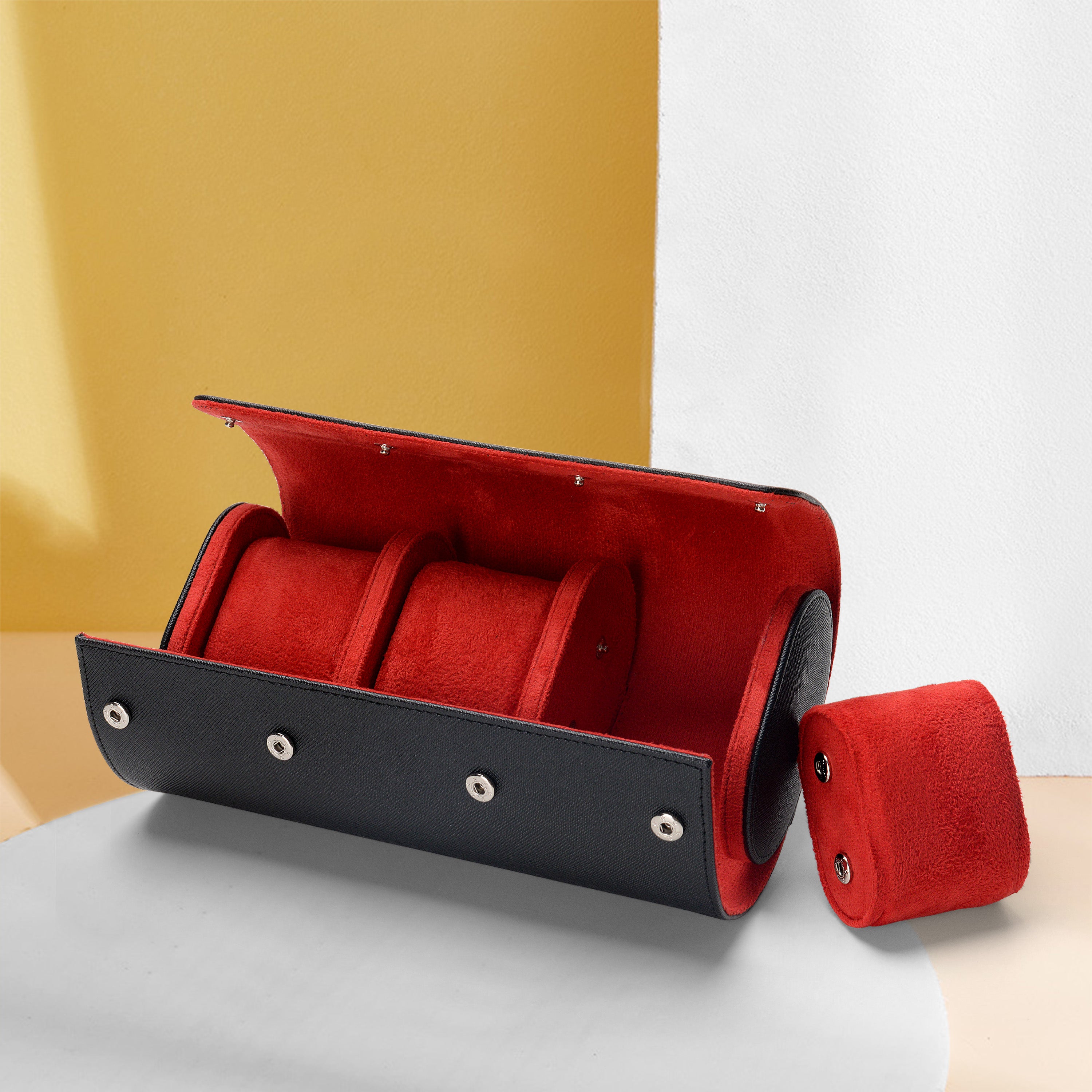 Customized High-Quality PU Leather Watch Organizer Box - 1, 2, 3 Slots Mechanical Watch Display Box Travel Portable Watch Case - Delicate Leather