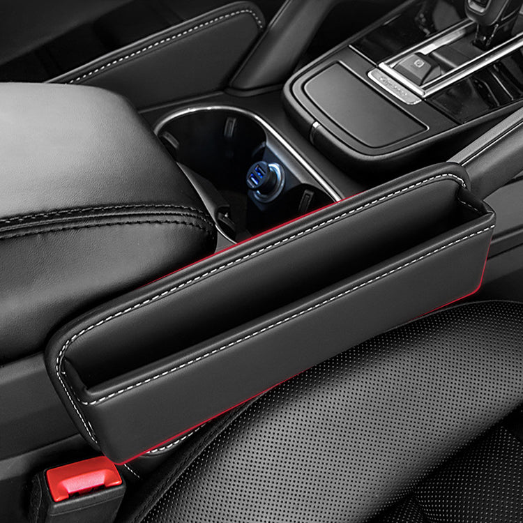 Car Seat Gap Filler Organizer, Custom For All Cars, Car Back Seat Cushion Organizer - Car Seat Gap Filler and Storage Box, Automotive Car Seat Gap Filler Organizer - Delicate Leather