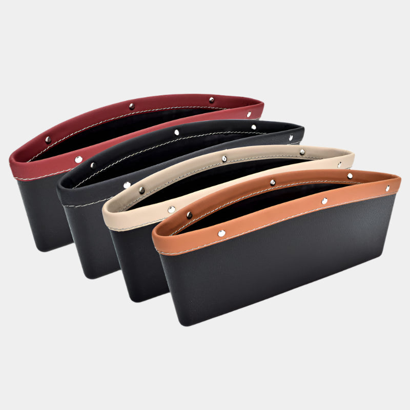Car Seat Gap Filler Organizer, Custom For All Cars, 2024 Hot Selling Multifunctional PU Leather Car Seat Side Gap Filler Organizer - Delicate Leather