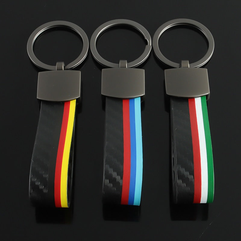 Sublimation Car Keychain with Logo - Custom Luxury PU Leather Key Holder Keyring - Delicate Leather