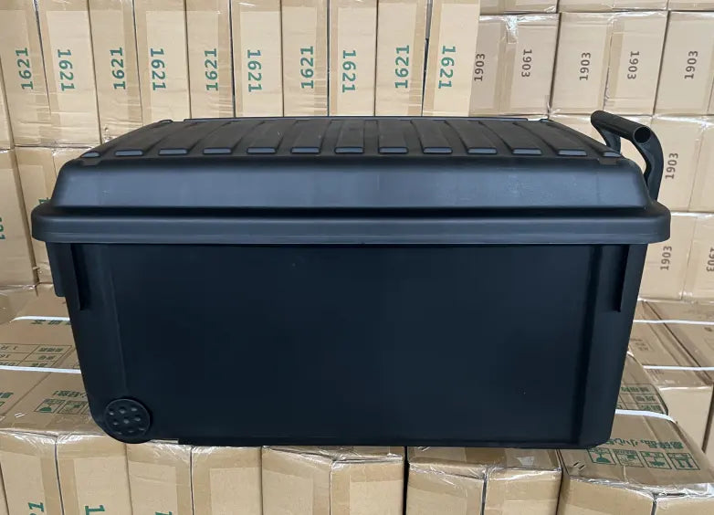 New Hot Product: 85L Plastic PP Storage Box with Wheels and Convenient Handle - Ideal Trunk Organizer - Delicate Leather