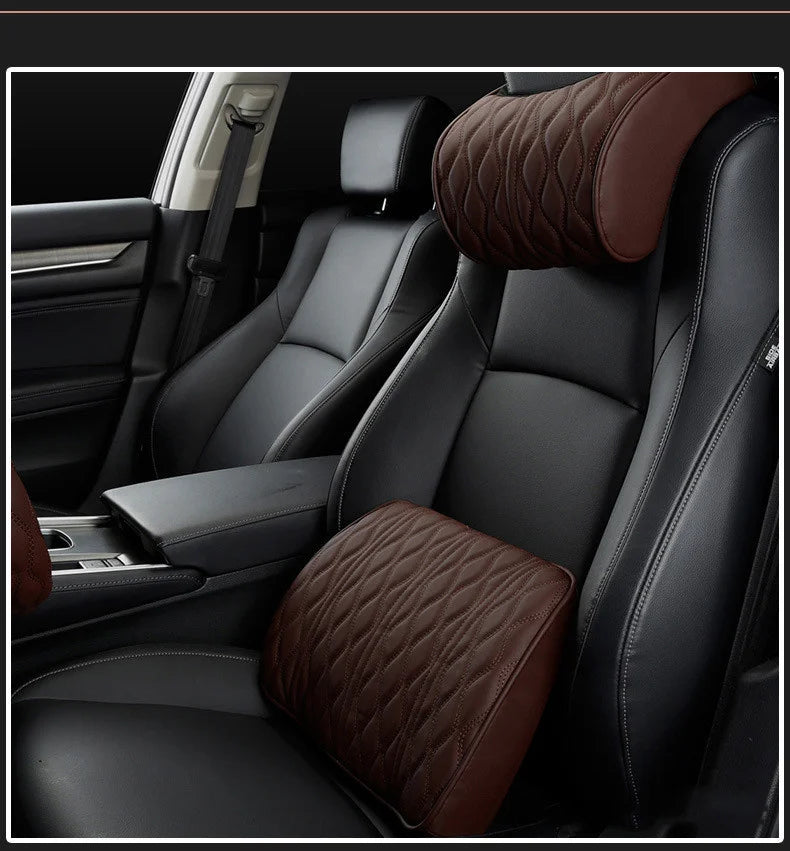 Delicate Leather Car Seat Headrests Enhance Comfort and Safety for Your Drive