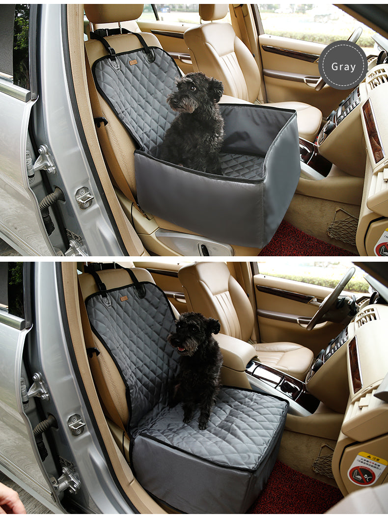 Pet Booster Seat - Premium Waterproof Pet Car Single Seat Carrier Cover - Delicate Leather