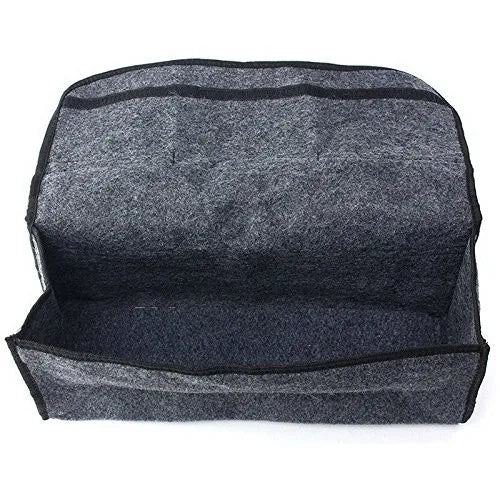 Car Trunk Organizer: Foldable Gadget Storage Bag for First Aid and Small Tools - Delicate Leather
