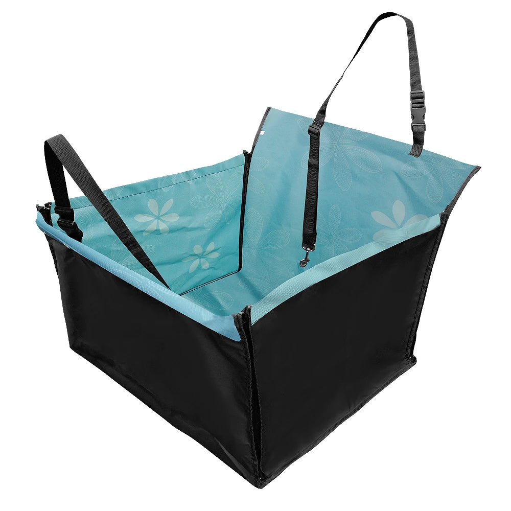 Dog Car Seat Cover Folding Hammock - Waterproof Pet Travel Carrier Bag for Cats and Dogs - Delicate Leather