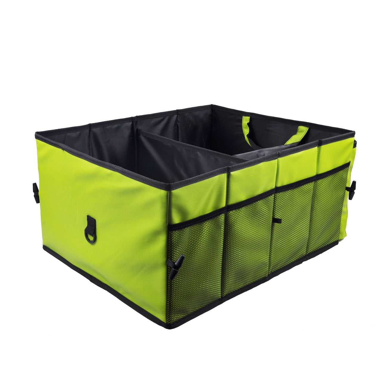 Car Boot Bag - Premium PU Leather Auto Storage Organizer, Foldable Trunk Organizer Box, Large Capacity 55x42x28 CM, Universal Fit for Cars, SUVs, Trucks, and More - Delicate Leather