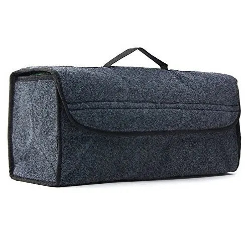 Car Trunk Organizer: Foldable Gadget Storage Bag for First Aid and Small Tools - Delicate Leather