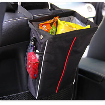 Foldable Leakproof and Waterproof Car Back Seat Litter Organizer and Trash Bag - Delicate Leather