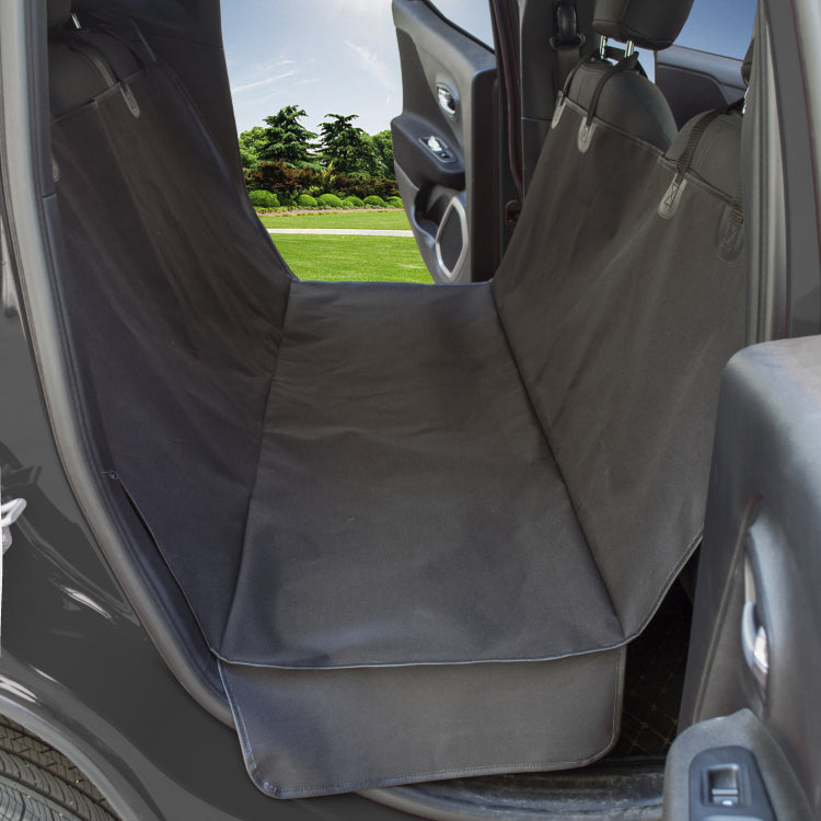 Customization Universal Luxury Waterproof Backseat Hammock Pet Dog Car Seat Cover with Side Flaps - Delicate Leather