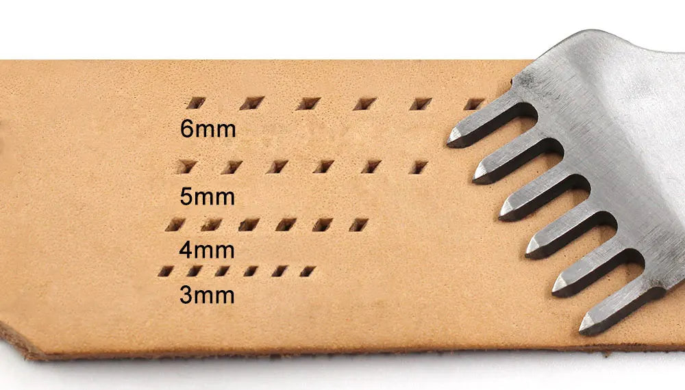 Spacing Punch Tool For Leather Hole Punches - Lacing Stitching Sewing DIY Leather Craft Tools