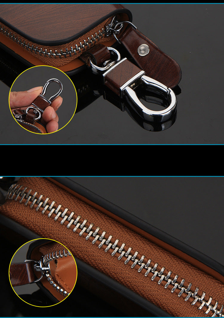 New Arrivals Luxury Leather Portable Gift Brand Car Key Holder Bag Case - Delicate Leather